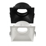 Foco empotrar Konica Cuadrado 90x90mm, para Lámpara GU10/MR16 Blanco ó Negro